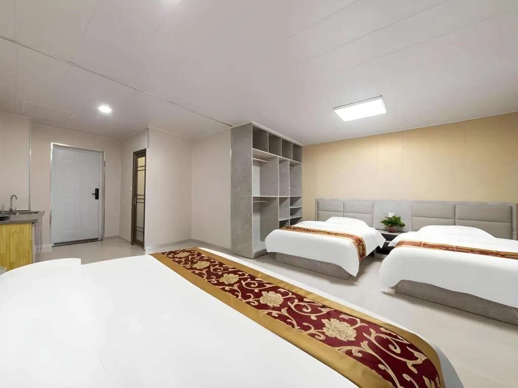 Bed in GreenTree Apartment Jinan Jiyan Road Shandong Cancer Hospital