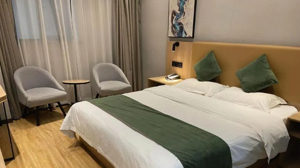 Bed in Green Tree Inn Express Anhui Bozhou Mengcheng County Chengnan New District
