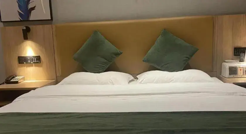 Bed in Green Tree Inn Express Anhui Bozhou Mengcheng County Chengnan New District Bed in Green Tree Inn Express Anhui Bozhou Mengcheng County Chengnan New District