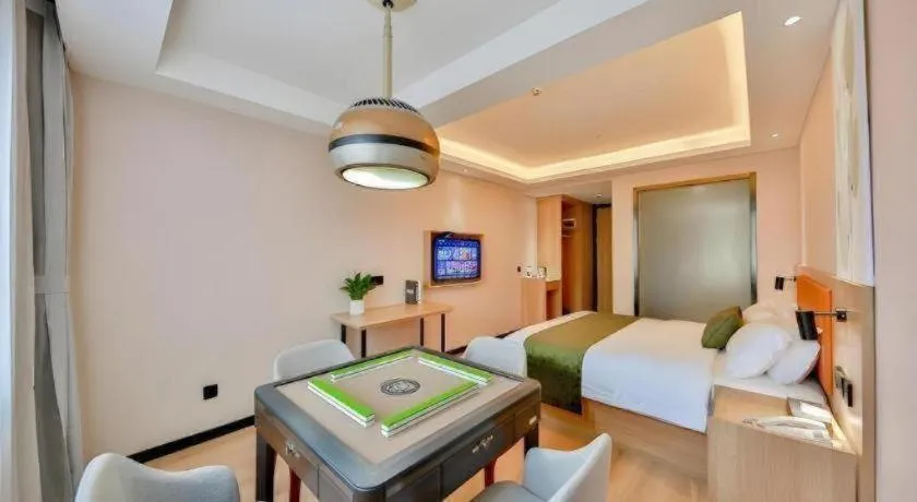 Bed in Green Tree Inn Express Zhejiang Zhoushan Xincheng Zheda