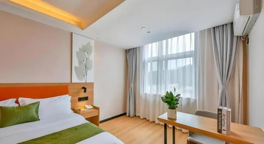 Bed in Green Tree Inn Express Zhejiang Zhoushan Xincheng Zheda Bed in Green Tree Inn Express Zhejiang Zhoushan Xincheng Zheda