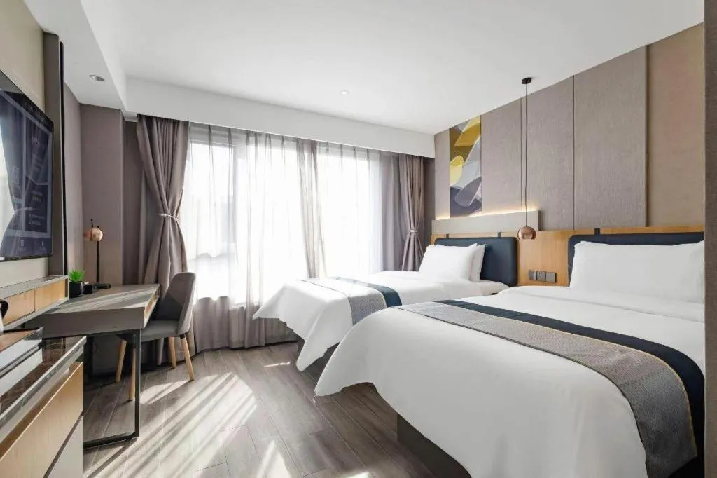 Bed in Shell Hotel Shandong Jinan Daming Lake