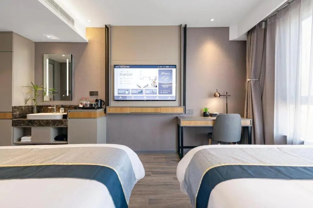 Bed in Shell Hotel Shandong Jinan Daming Lake