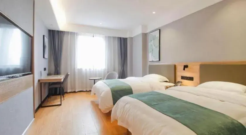 Bed in Green Tree Inn Anhui Hefei Binhu Zhuyuan Metro Station Dali Road Bed in Green Tree Inn Anhui Hefei Binhu Zhuyuan Metro Station Dali Road