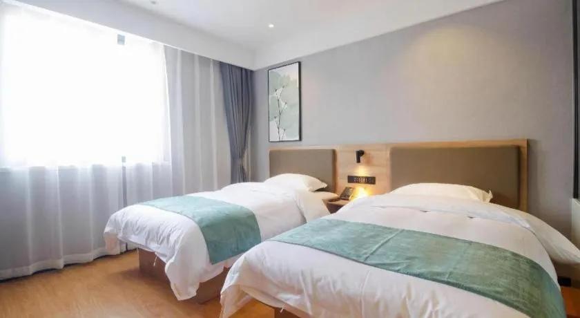 Bed in Green Tree Inn Anhui Hefei Binhu Zhuyuan Metro Station Dali Road