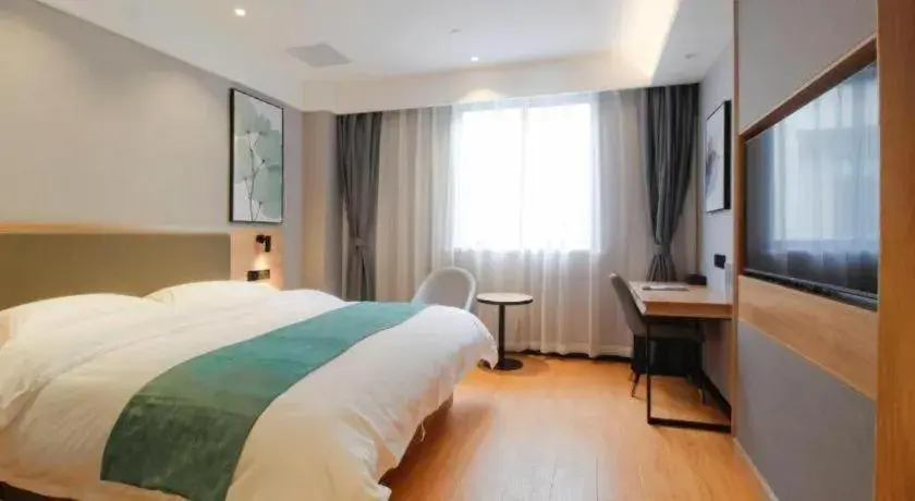 Bed in Green Tree Inn Anhui Hefei Binhu Zhuyuan Metro Station Dali Road Bed in Green Tree Inn Anhui Hefei Binhu Zhuyuan Metro Station Dali Road