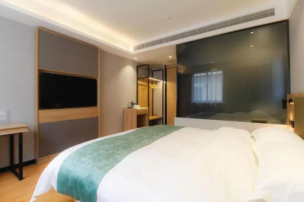 Bed in Green Tree Inn Anhui Hefei Binhu Zhuyuan Metro Station Dali Road Bed in Green Tree Inn Anhui Hefei Binhu Zhuyuan Metro Station Dali Road