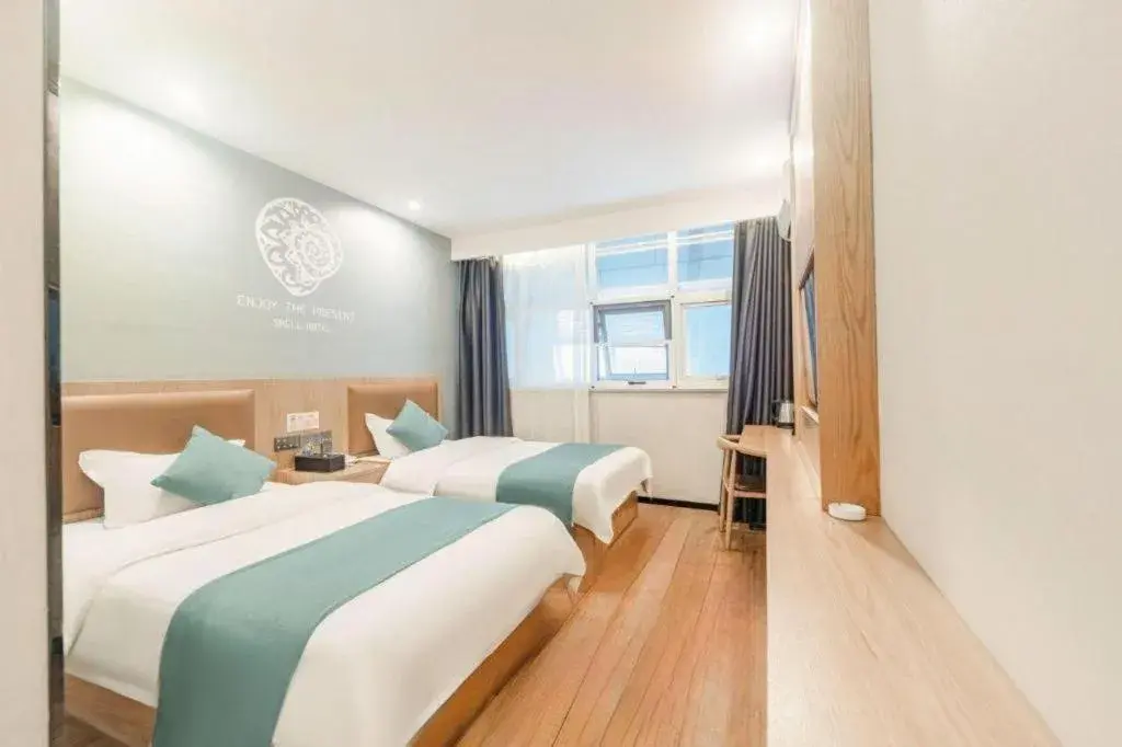 Bed in Shell Hotel Bozhou Lixin County Passenger Center Bed in Shell Hotel Bozhou Lixin County Passenger Center