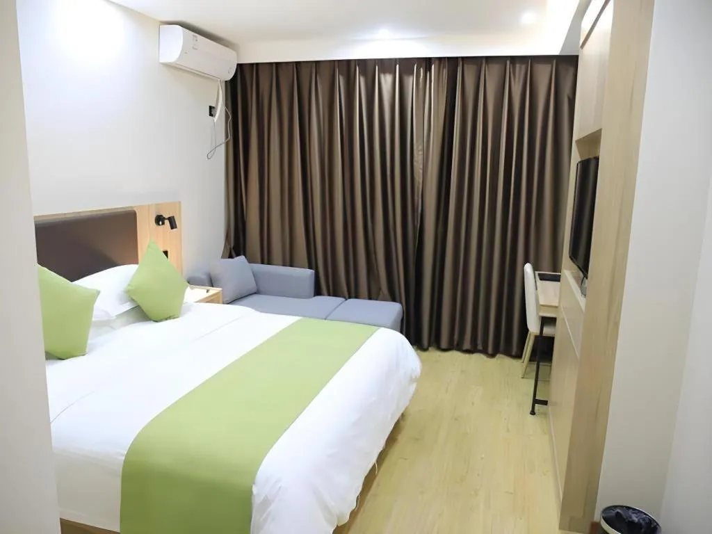Bed in Green Tree Inn Changzhou Liyang Zhongguancun Innovation Park