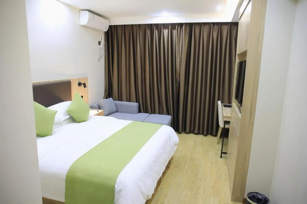 Bed in Green Tree Inn Changzhou Liyang Zhongguancun Innovation Park
