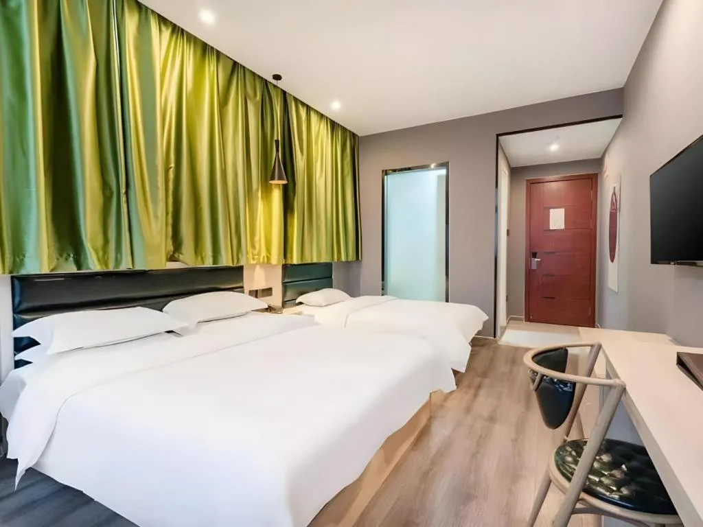 Bed in GreenTree Alliance Hotel Changzhou Tibet National Middle School Chenduqiao