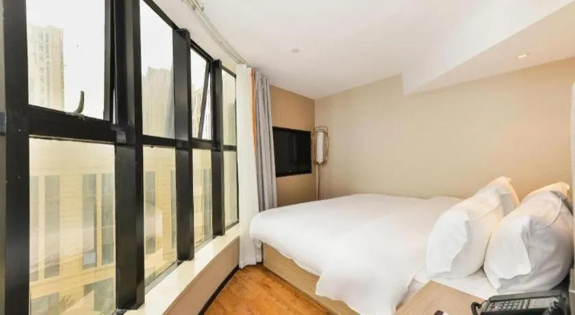 Bed in Gya Hotel Shanghai Xizang Bei Road Metro Station