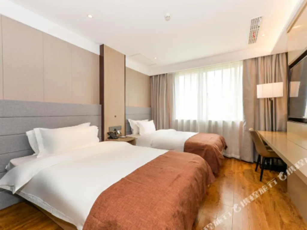 Bed in Gya Hotel Shanghai Xizang Bei Road Metro Station