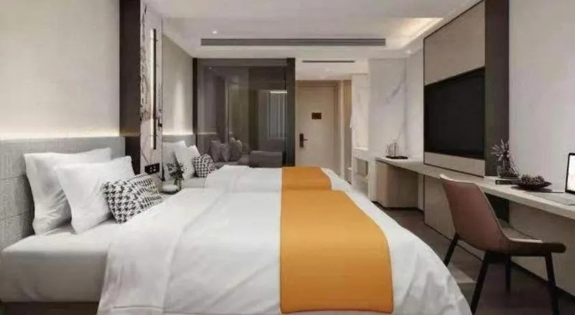 Bed in Gya Hotel Shanghai Xizang Bei Road Metro Station