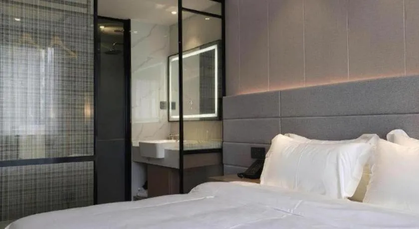 Bed in Gya Hotel Shanghai Xizang Bei Road Metro Station