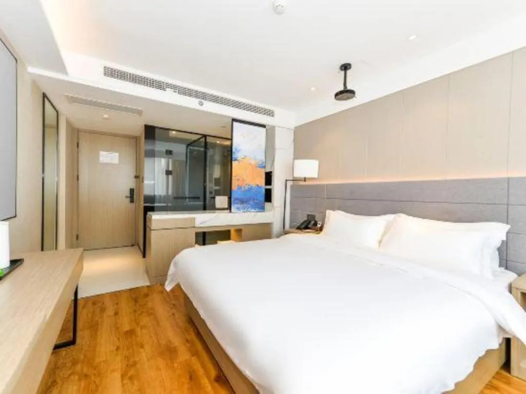 Bed in Gya Hotel Shanghai Xizang Bei Road Metro Station