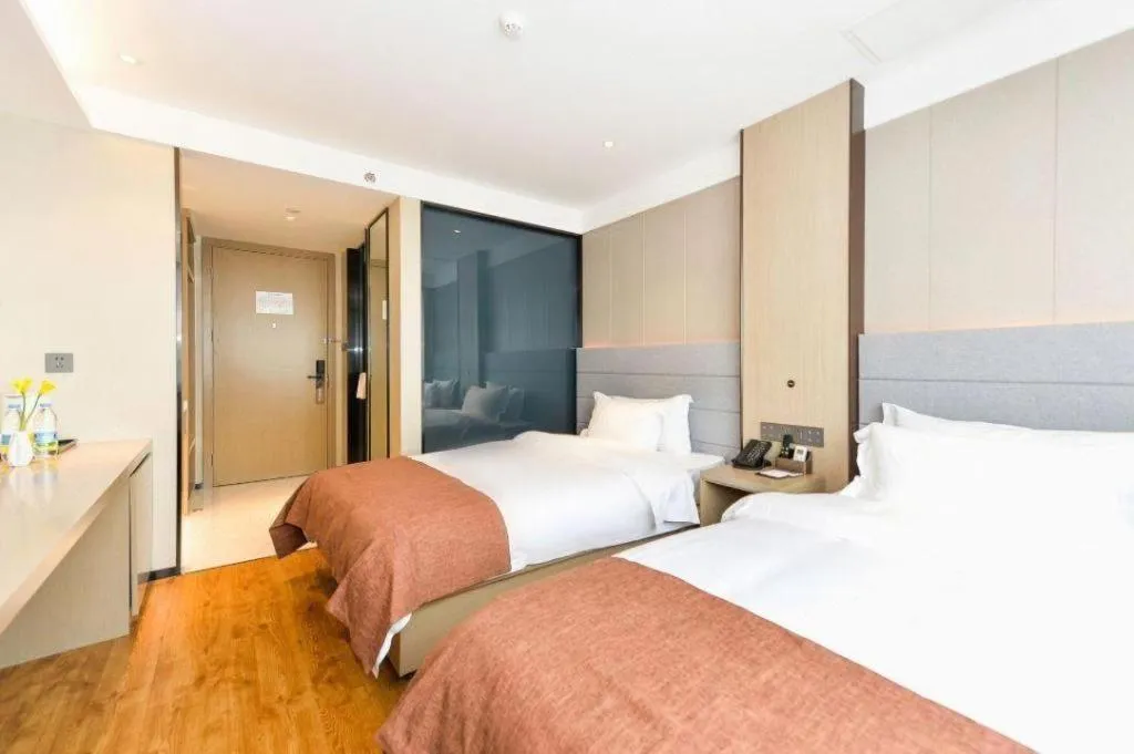 Bed in Gya Hotel Shanghai Xizang Bei Road Metro Station