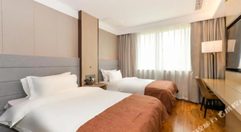 Bed in Gya Hotel Shanghai Xizang Bei Road Metro Station