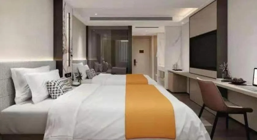 Bed in Gya Hotel Shanghai Xizang Bei Road Metro Station