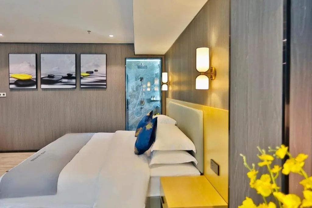 Bed in MIDI Hotel Guangdong Chaozhou Xiangqiao District Hanshan Teachers College