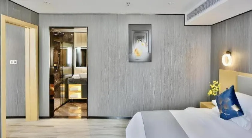 Bed in MIDI Hotel Guangdong Chaozhou Xiangqiao District Hanshan Teachers College