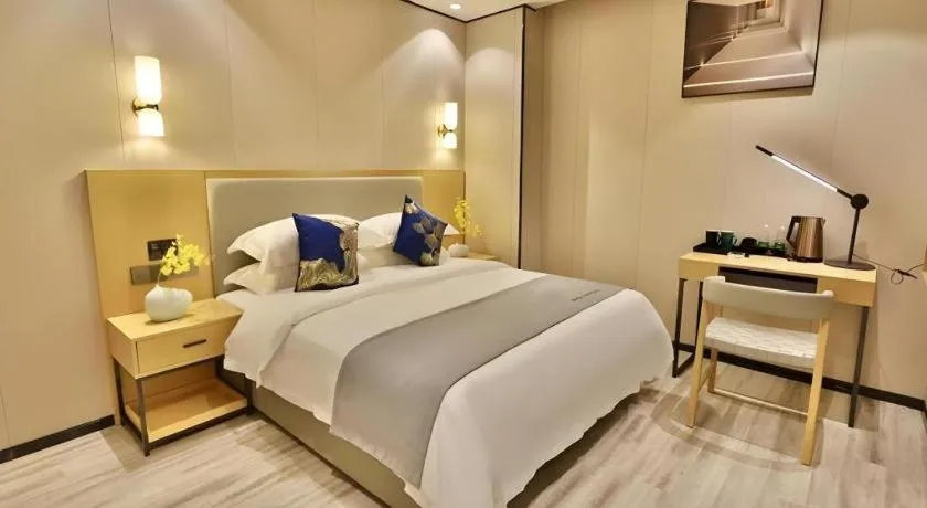 Bed in MIDI Hotel Guangdong Chaozhou Xiangqiao District Hanshan Teachers College