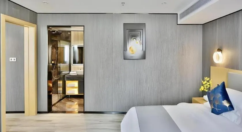 Bed in MIDI Hotel Guangdong Chaozhou Xiangqiao District Hanshan Teachers College