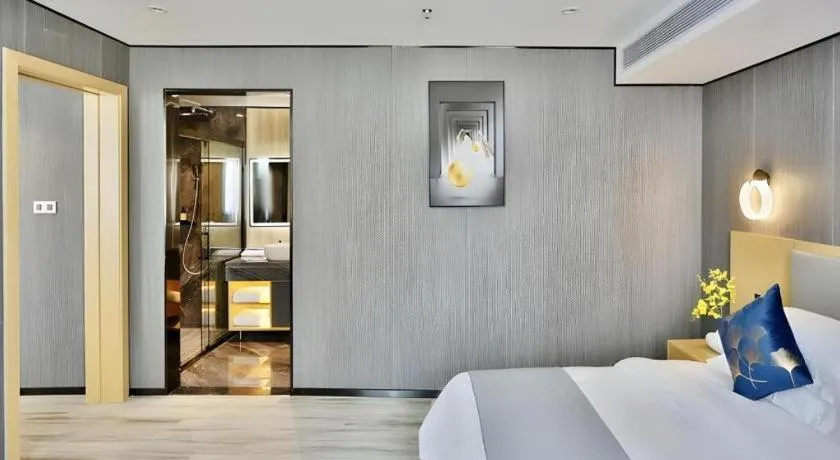 Bed in MIDI Hotel Guangdong Chaozhou Xiangqiao District Hanshan Teachers College