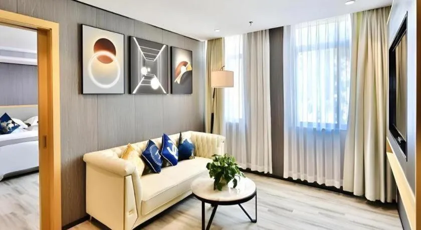 Bed in MIDI Hotel Guangdong Chaozhou Xiangqiao District Hanshan Teachers College