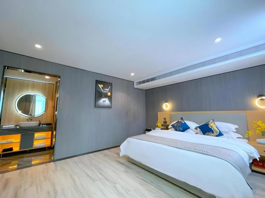 Bed in MIDI Hotel Guangdong Chaozhou Xiangqiao District Hanshan Teachers College