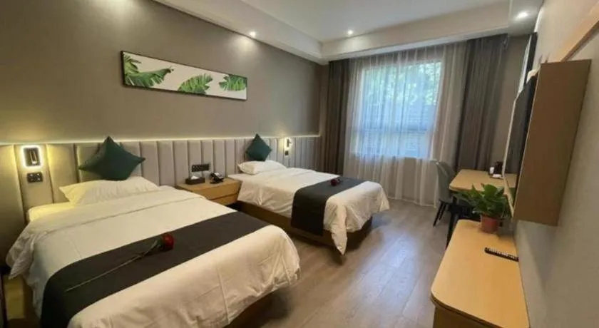 Bed in Thank Inn Jiangsu Suqian Sucheng District Car Town