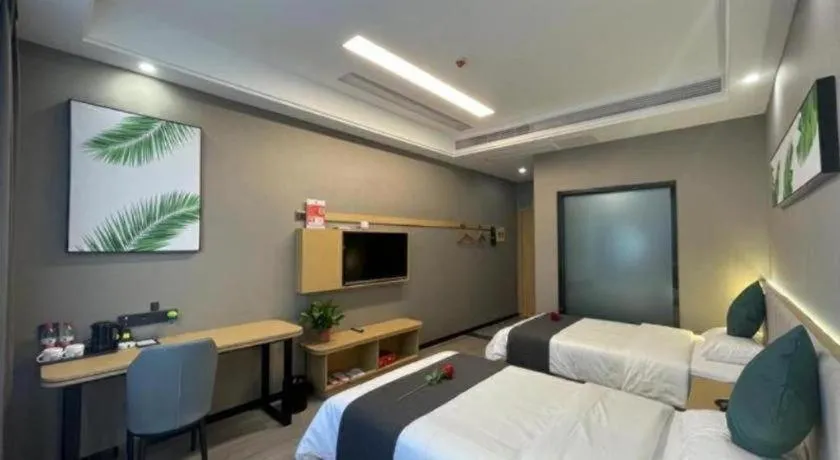 Bed in Thank Inn Jiangsu Suqian Sucheng District Car Town