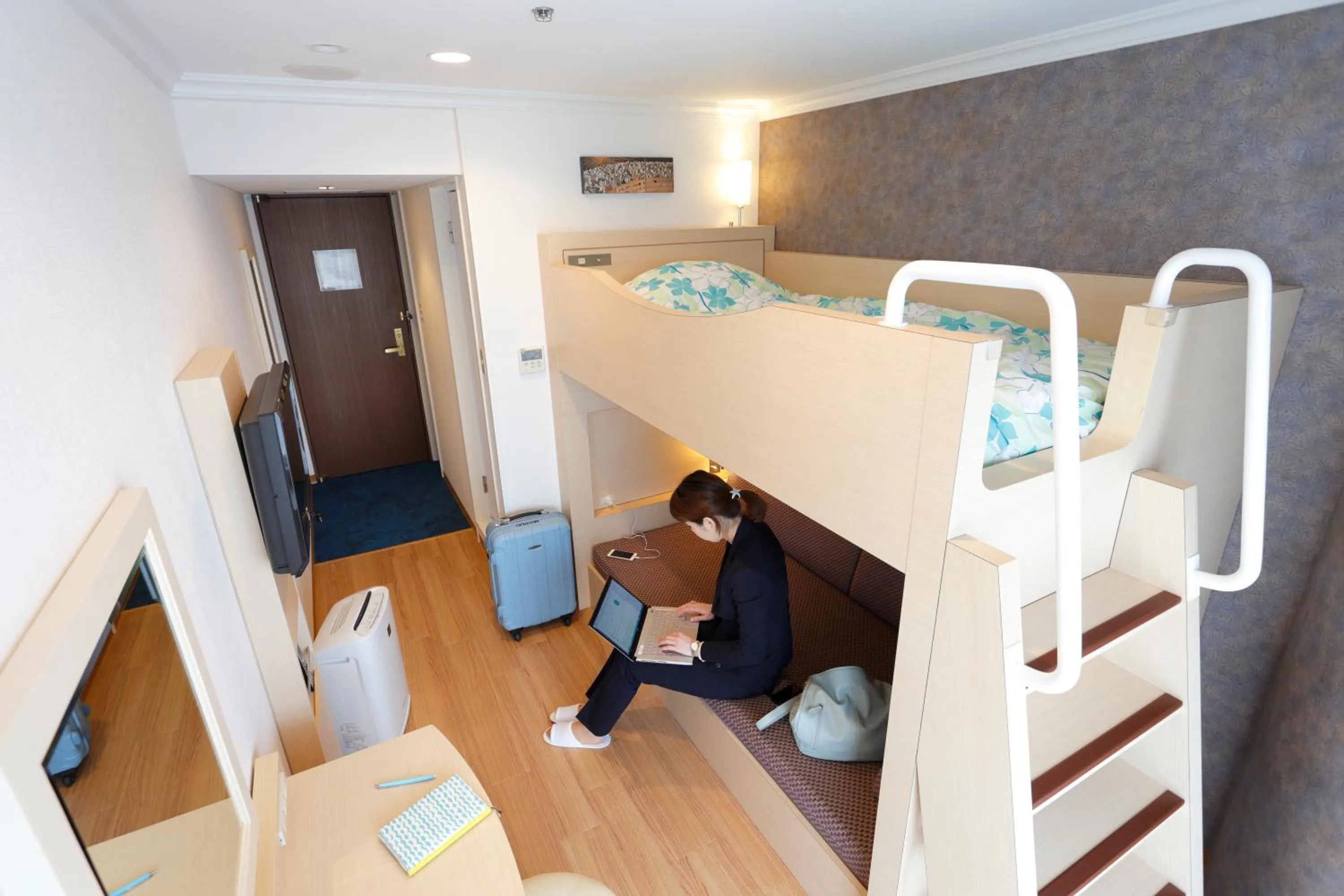 Photo of the whole room, Bed in Ryogoku View Hotel