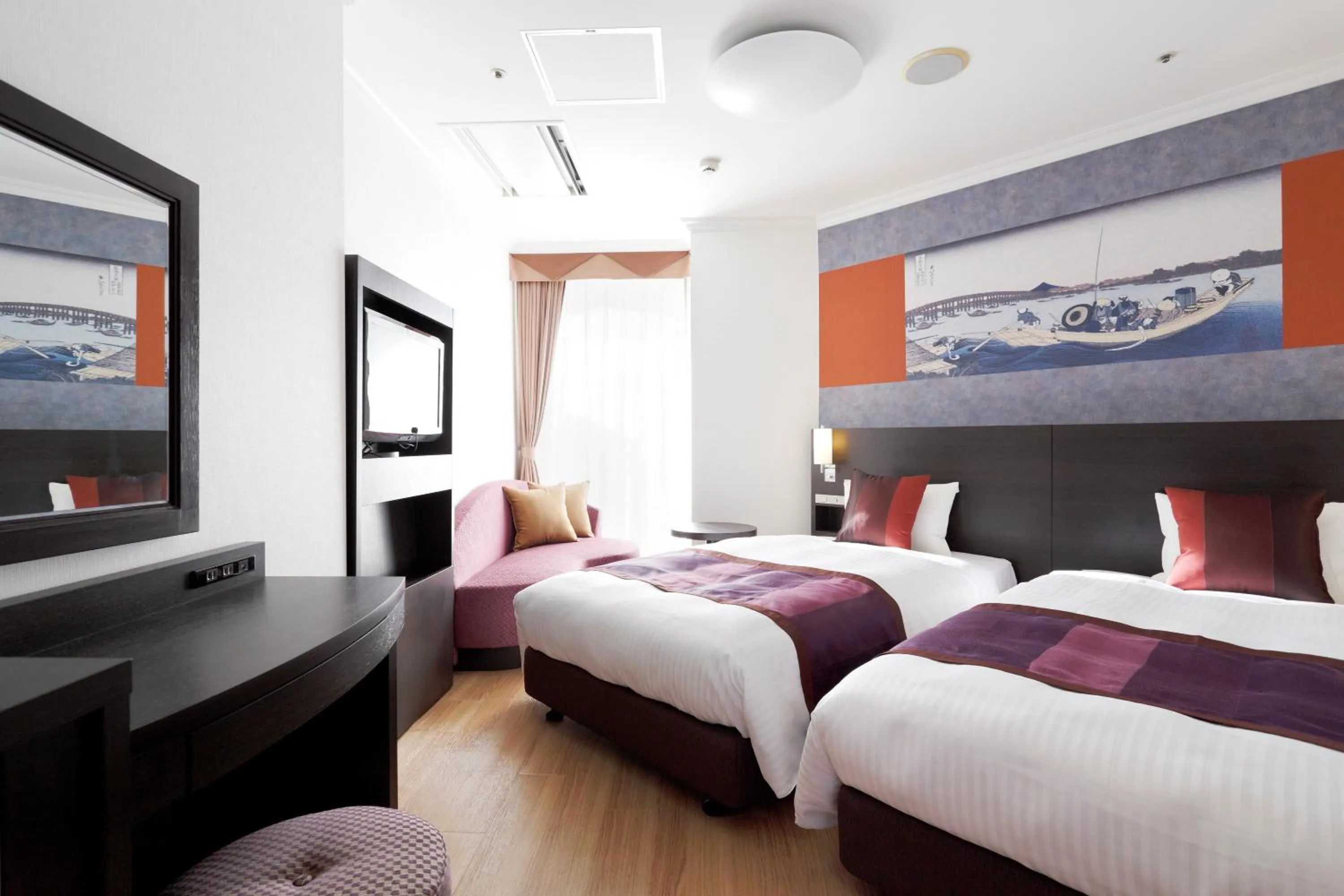 Bedroom, Bed in Ryogoku View Hotel