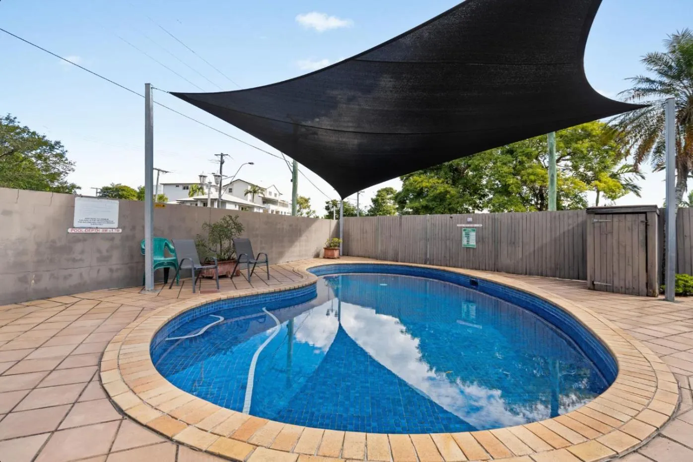 Pool view in Hampton Court Apartments