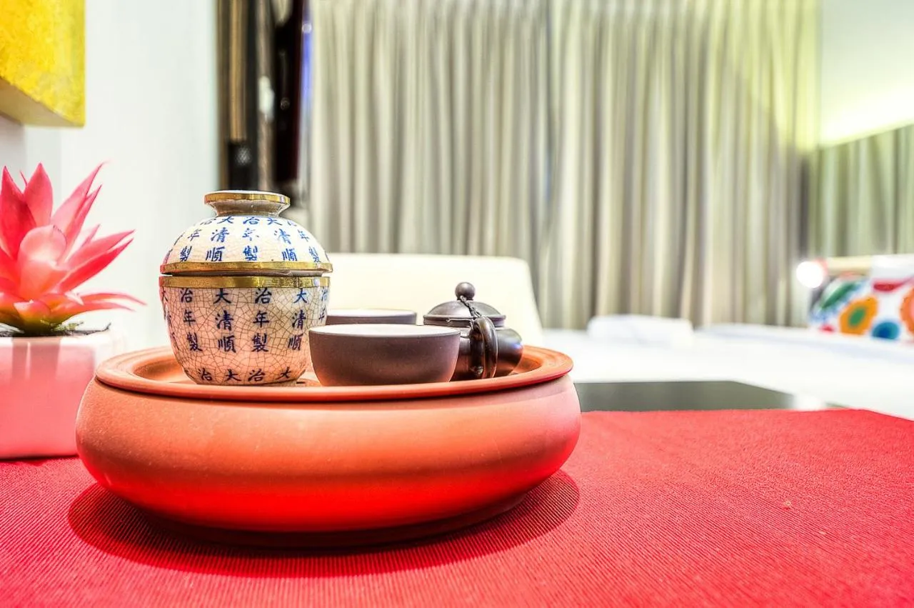 Dining area, Bed in The Title Boutique Phuket