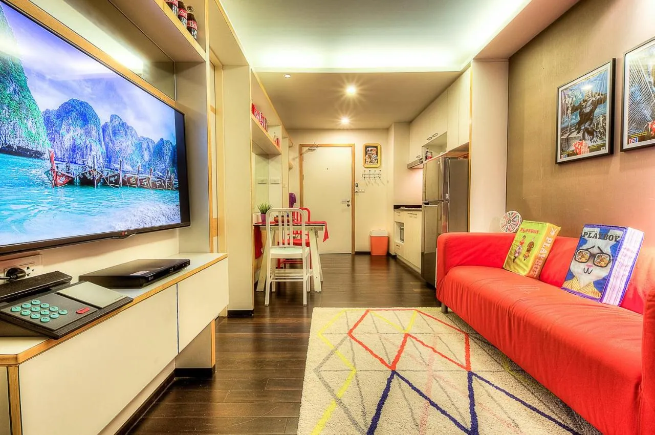 Communal lounge/ TV room in The Title Boutique Phuket