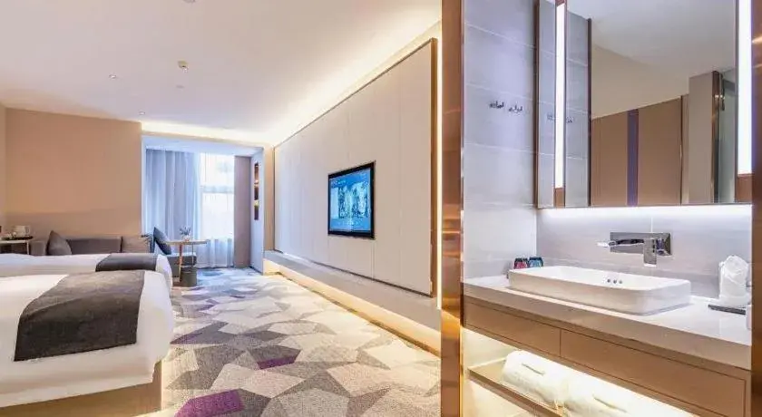 Bed in Lavande Hotel Tianjin Huayuan Bed in Lavande Hotel Tianjin Huayuan