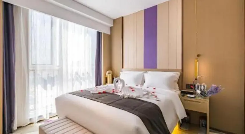 Bed in Lavande Hotel Tianjin Huayuan Bed in Lavande Hotel Tianjin Huayuan