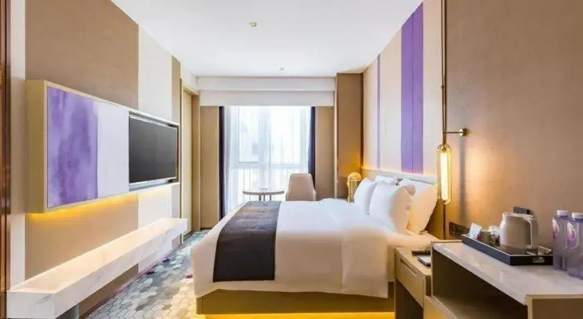 Bed in Lavande Hotel Tianjin Huayuan Bed in Lavande Hotel Tianjin Huayuan