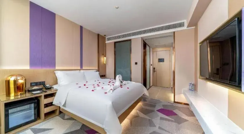 Bed in Lavande Hotel Chaozhou Fortune Center Lin Street Bed in Lavande Hotel Chaozhou Fortune Center Lin Street