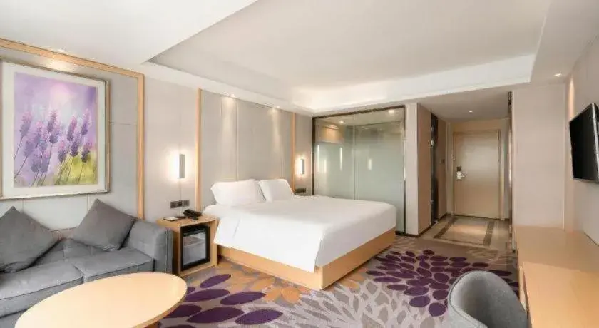 Bed in Lavande Hotel Maoming High-speed Railway Station Xinfu Road Bed in Lavande Hotel Maoming High-speed Railway Station Xinfu Road