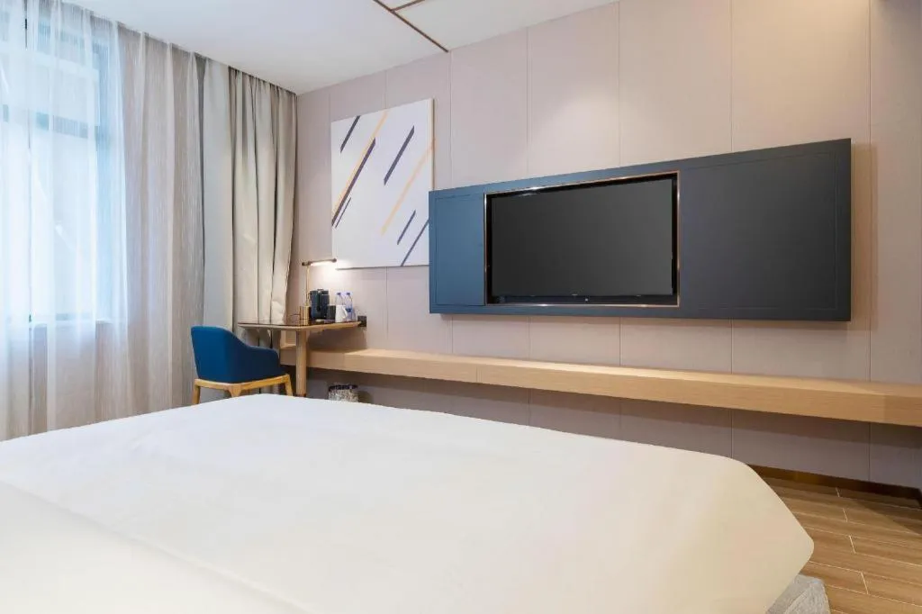 Bed in Lavande Hotel Shanwei Haifeng Fenghuang New City Tianhong Plaza