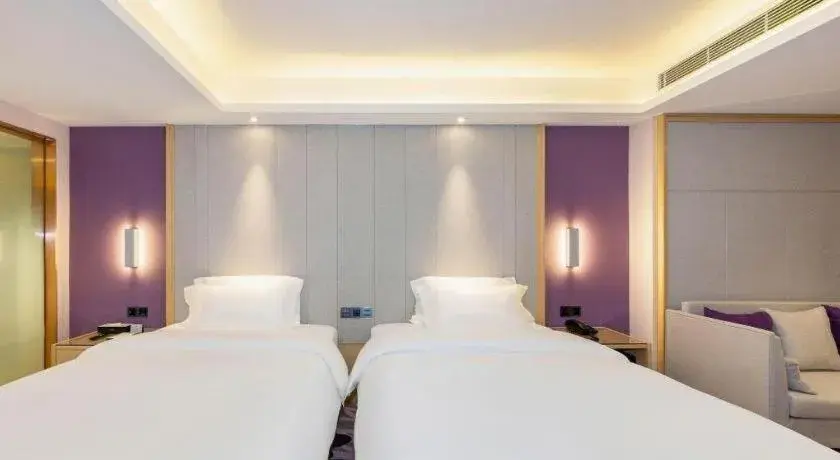 Bed in Lavande Hotel Hengyang Nayue Hengshan Scenic Area Bed in Lavande Hotel Hengyang Nayue Hengshan Scenic Area