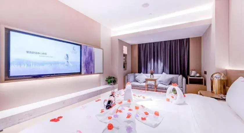 Bed in Lavande Hotel Xi'an Zhonglou Dachashi Metro Station Bed in Lavande Hotel Xi'an Zhonglou Dachashi Metro Station