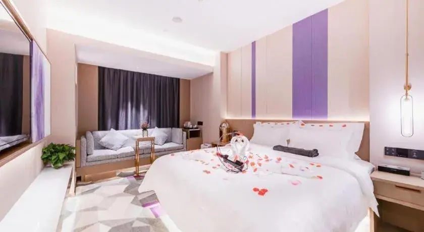 Bed in Lavande Hotel Xi'an Zhonglou Dachashi Metro Station Bed in Lavande Hotel Xi'an Zhonglou Dachashi Metro Station