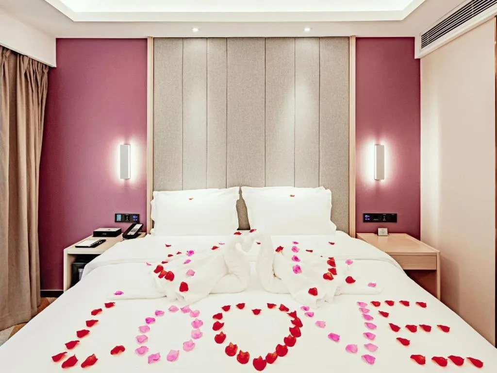 Bed in Lavande Hotel Changsha South High-speed Railway Station Xiyingmen