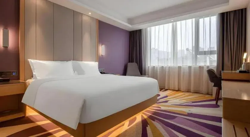 Bed in Lavande Hotel Changsha South High-speed Railway Station Xiyingmen Bed in Lavande Hotel Changsha South High-speed Railway Station Xiyingmen