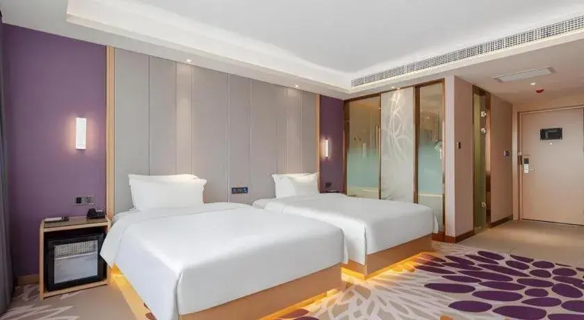 Bed in Lavande Hotel Changsha South High-speed Railway Station Xiyingmen Bed in Lavande Hotel Changsha South High-speed Railway Station Xiyingmen