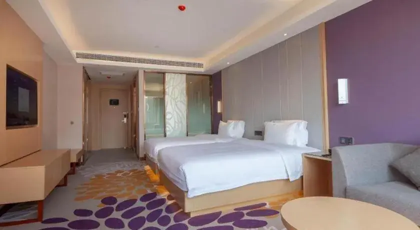 Bed in Lavande Hotel Changsha South High-speed Railway Station Xiyingmen Bed in Lavande Hotel Changsha South High-speed Railway Station Xiyingmen